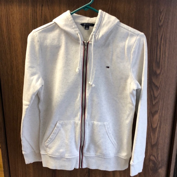 Tommy Hilfiger Full Zip Hoodie White - Picture 1 of 14